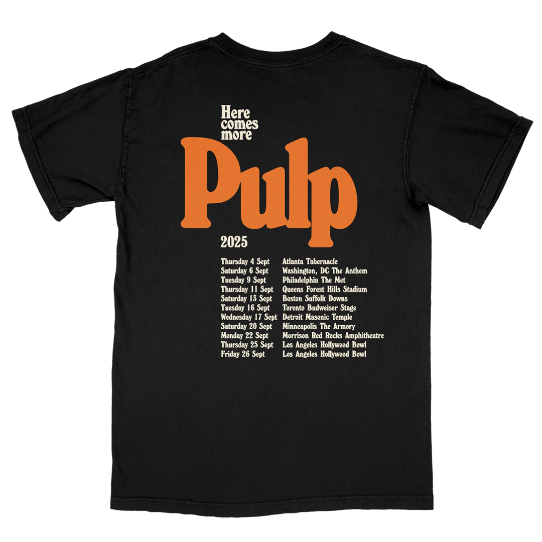 Here Comes More Tour Tee - Black – PULP US Here Comes More Tour Tee - Black – PULP US